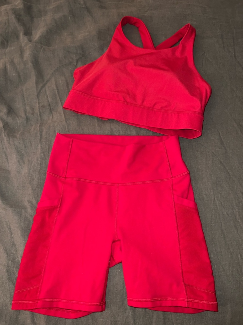 Fabletics PowerHold Bright Red Active Set